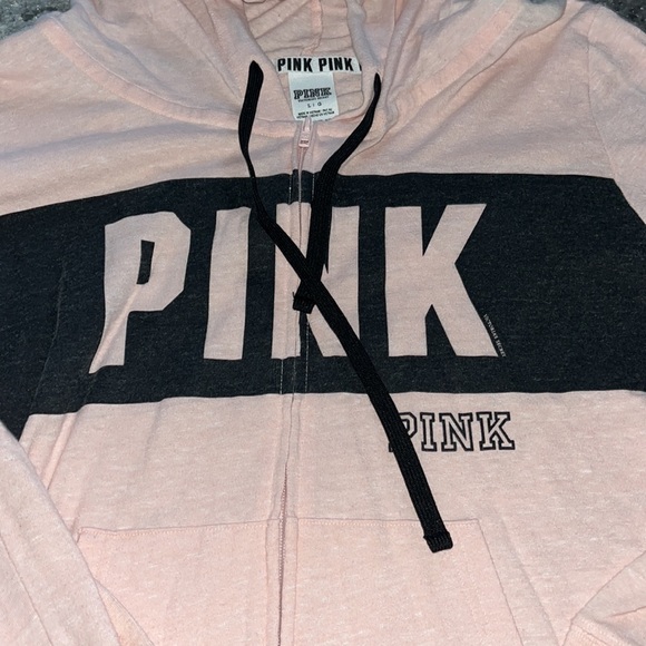 VS Pink - lightweight pink Zipup- size Large - Picture 2 of 3